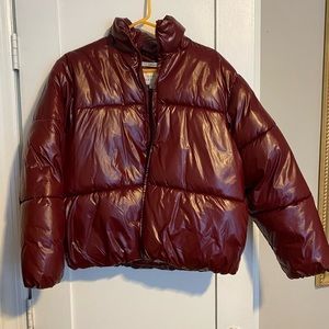 Maroon Target Oversized Puffer